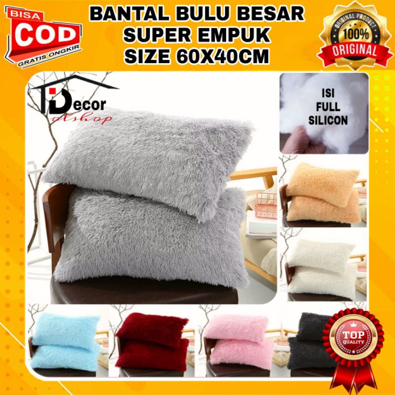 Bantal bulu empuk uk 60x40cm