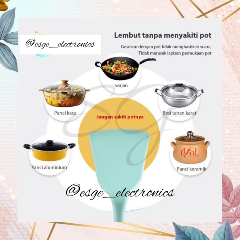 ESGE SET ALAT MASAK SUTIL SPATULA SILIKON 10 IN 1 SET TAHAN PANAS SET ALAT DAPUR MASAM TUMIS SODET SILIKON PERALATAN MASAK SILIKON BPA FREE SENDOK SET KITCHEN UTENSIL SET PERLENGKAPAN MASAK UNIK SPATULA SILICONE ALAT MASAK LENGKAP SENDOK MASAK BRUSH