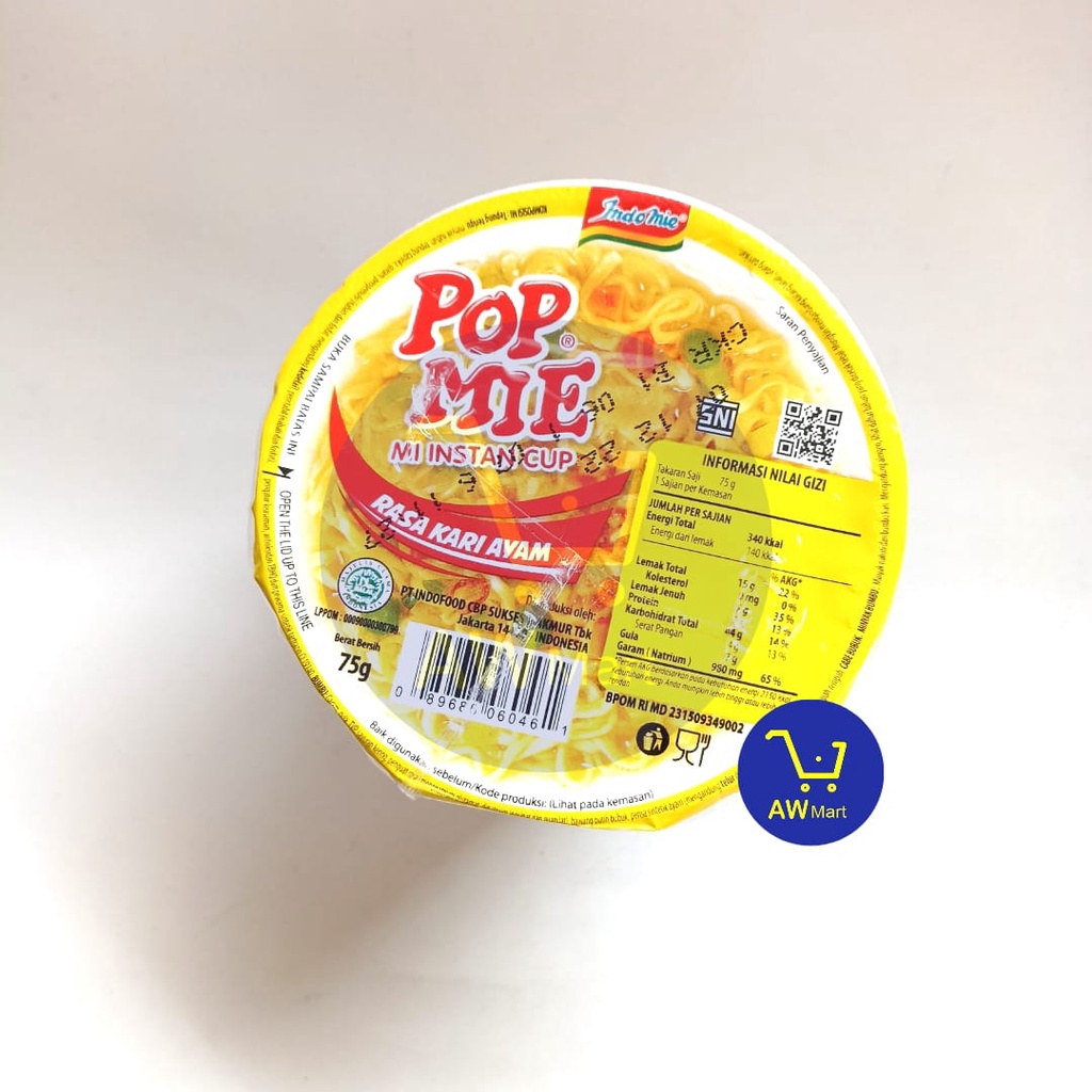 POP MIE CUP BESAR 75GR X ALL VARIAN - POPMIE CUP ALL VARIAN