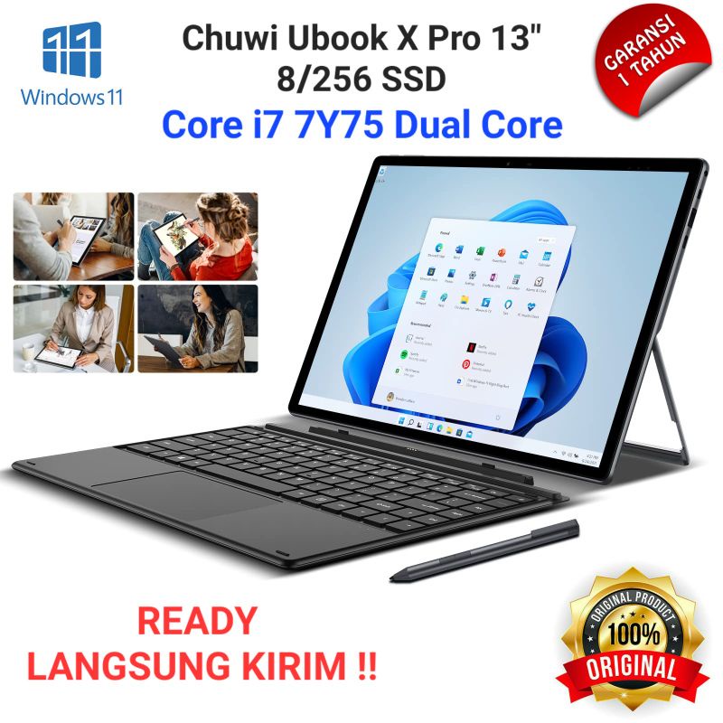 Ubook X Pro Core i7 7Y75 Dual Core 13&quot; 8/256GB SSD Win 11