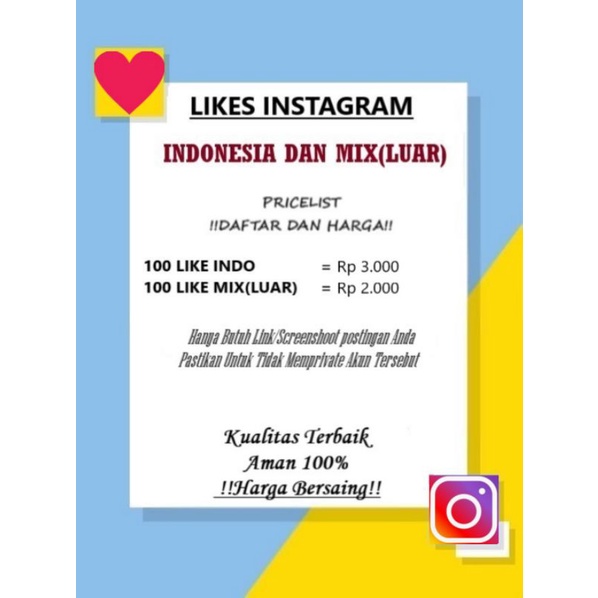 Likes IG INDONESIA DAN MIX