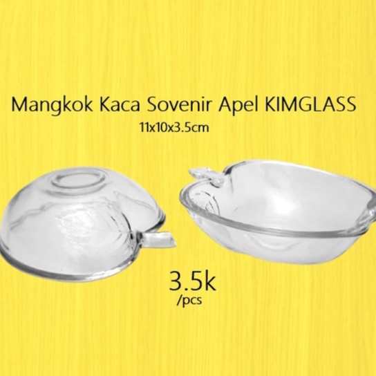 Souvenir Kaca/Mangkok Apel KIMGLASS B-416