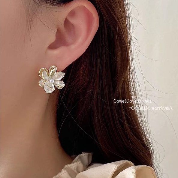 2023baru Retro Merah Anting Wanita Mutiara Stud Earrings Fashion Klasik Anting