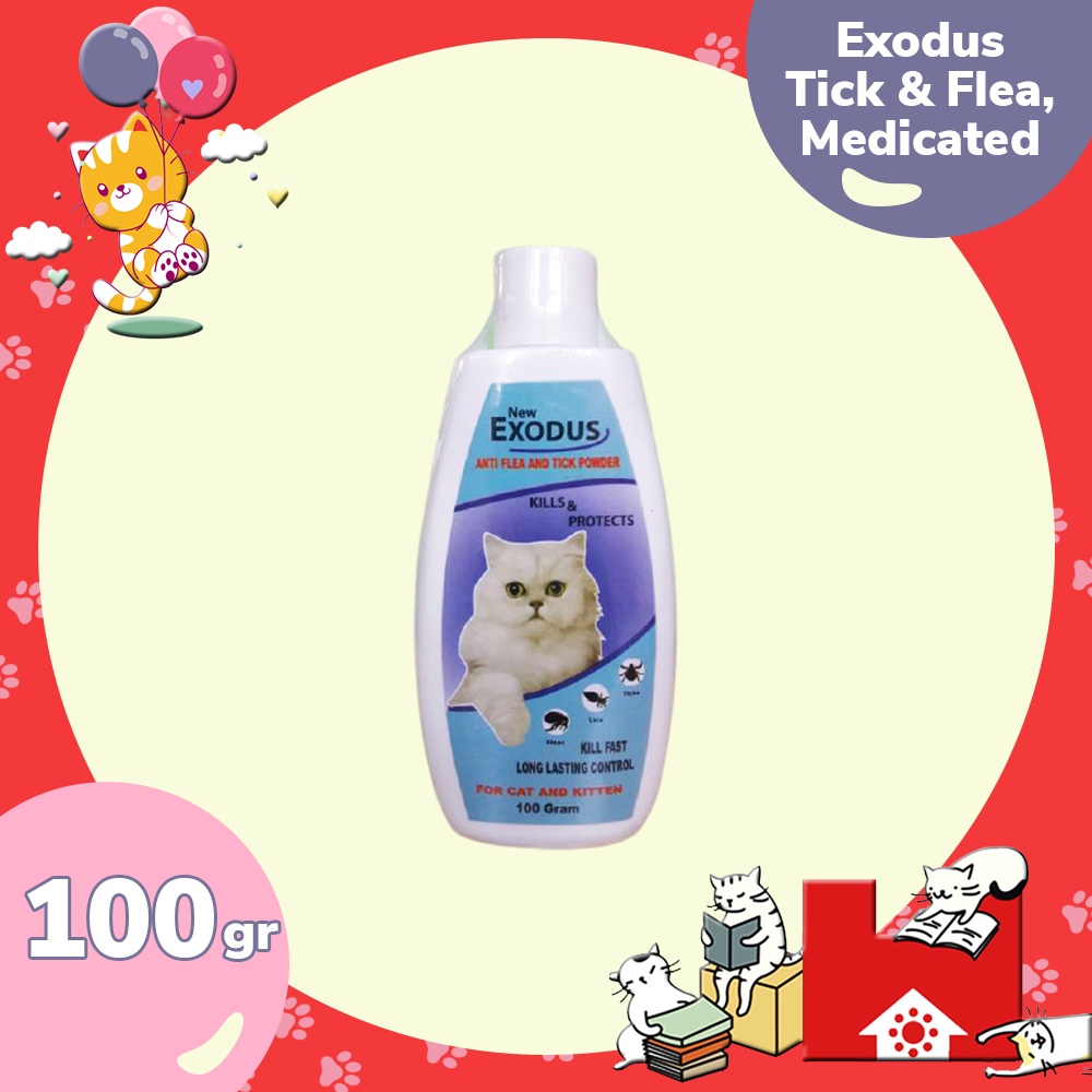 Bedak Kutu / Jamur Kucing &amp; Anjing Exodus 100gr