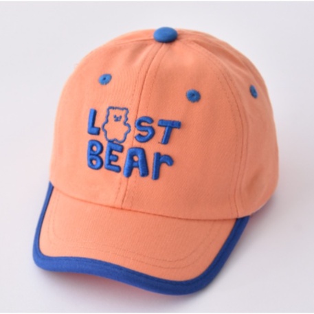 JUNE_COLLECTIONS TOPI BASEBALL ANAK - FASHION HAT KIDS MOTIF BORDIR TULISAN LAST BEAR BERUANG MODEL WARNA #TP01 LASTBEAR-PINK