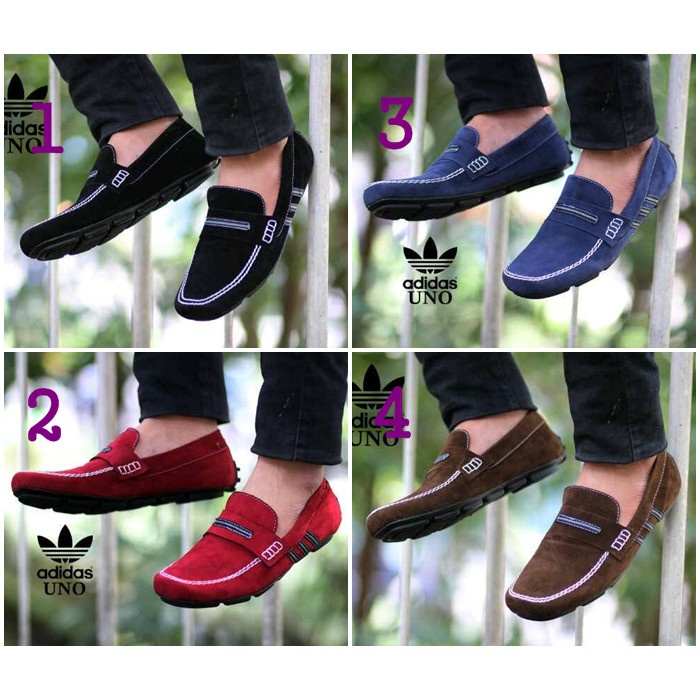 Sepatu Slop Pria Adidas UNO Sepatu Kasual Slip On Pria Formal kerja Santai MURAH