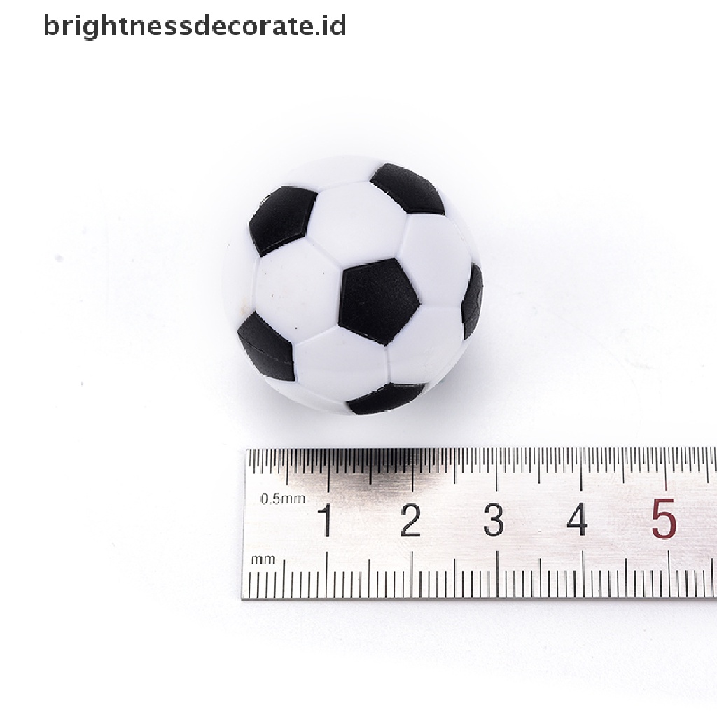 4 Pcs Bola Foosball Bahan Plastik Warna Hitam Dan Putih Ukuran 32mm Untuk Kaki Bayi