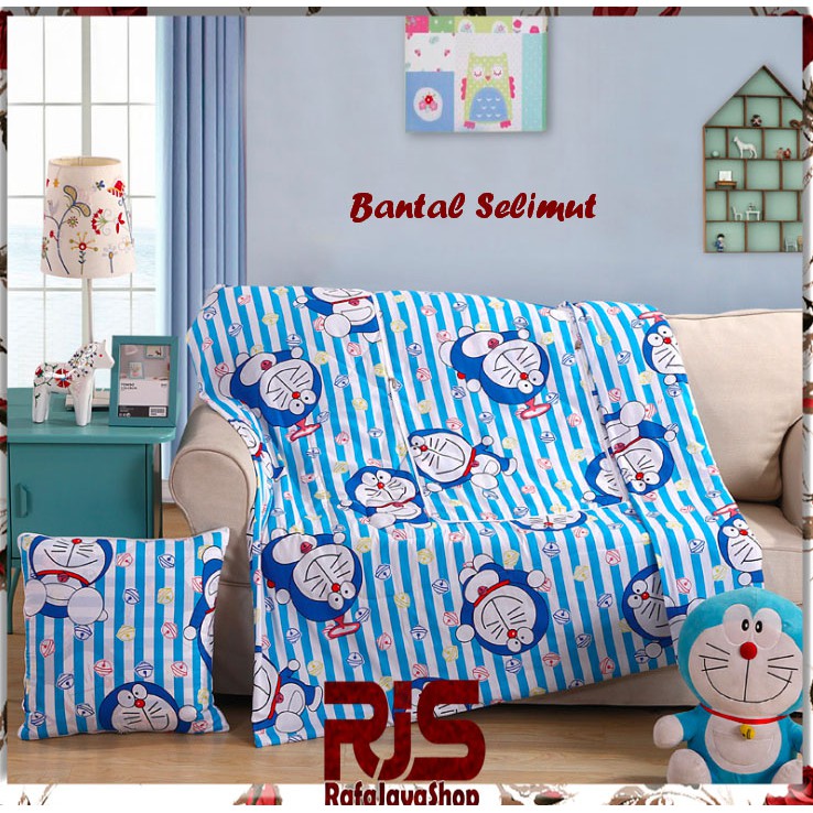 Bantal Selimut DORAEMON (Balmut) Selimut yang bisa dilipat jadi bantal