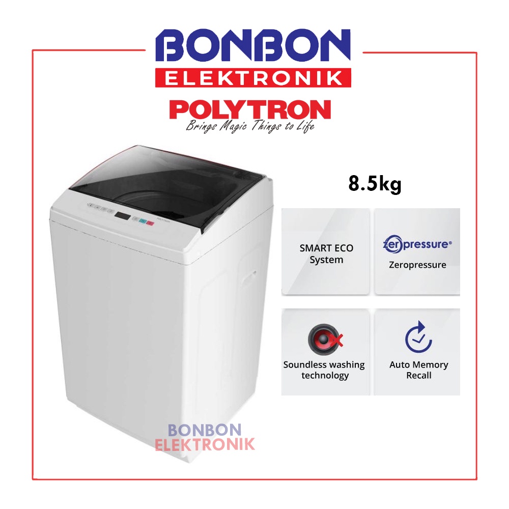 Polytron Mesin Cuci 1 Tabung 8.5KG PAW-8527X / PAW 8527 X / PAW8527