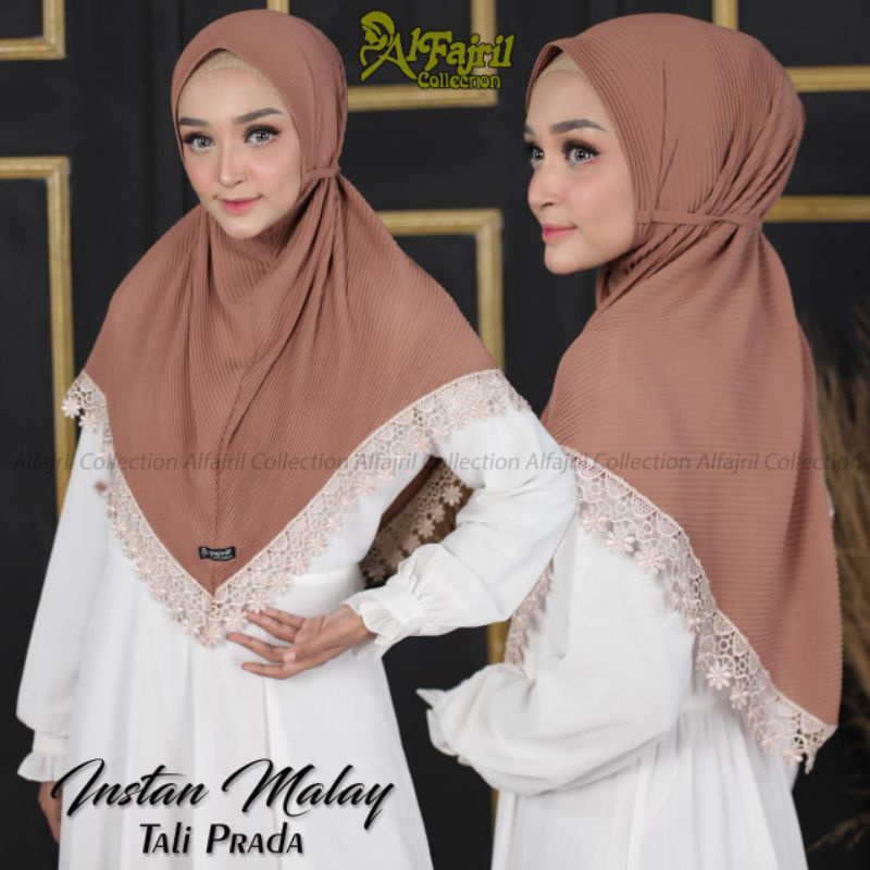 Jilbab Khimar Maryam Plisket Prada Renda Ori Alfajril