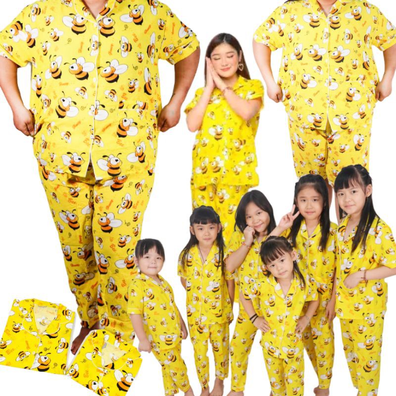 Piyama Baju Tidur Bisa Couple Ibu Dan Anak Motif BEE