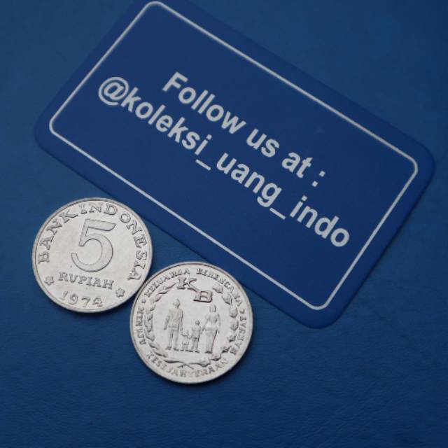 Koin Mahar 5 Rupiah KB Besar 1974