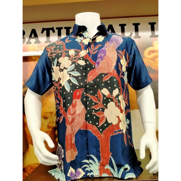 Batik Bali Lestari Baju kemeja bahan Dobby Lengan Pendek