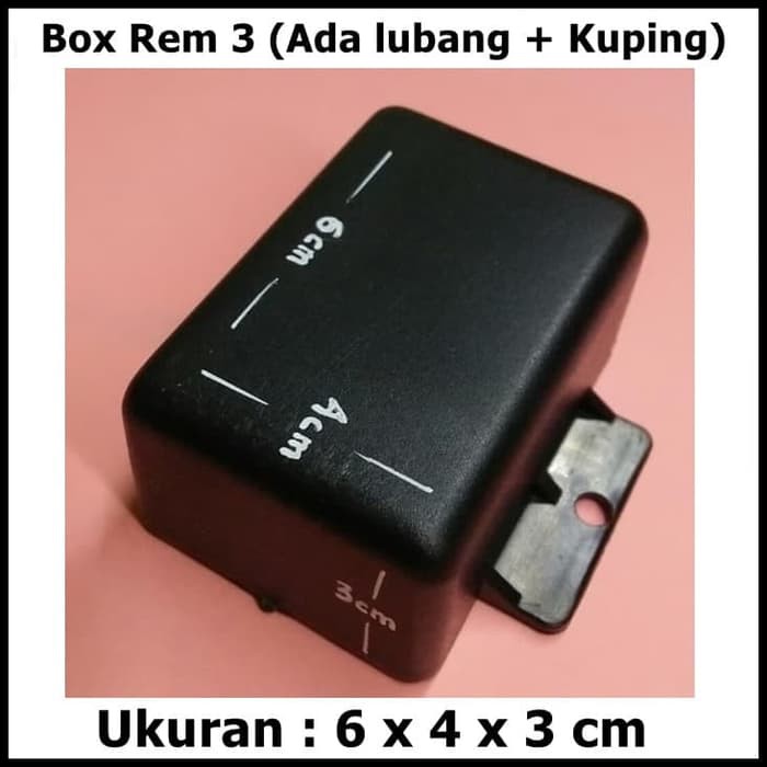 Project Box Rem 3 ada kuping dan lubang ukuran 6 x 4 x 3 cm