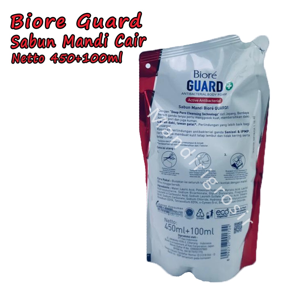 Antibacterial Body Foam *Biore Guard * Sabun Mandi Cair * 450ml