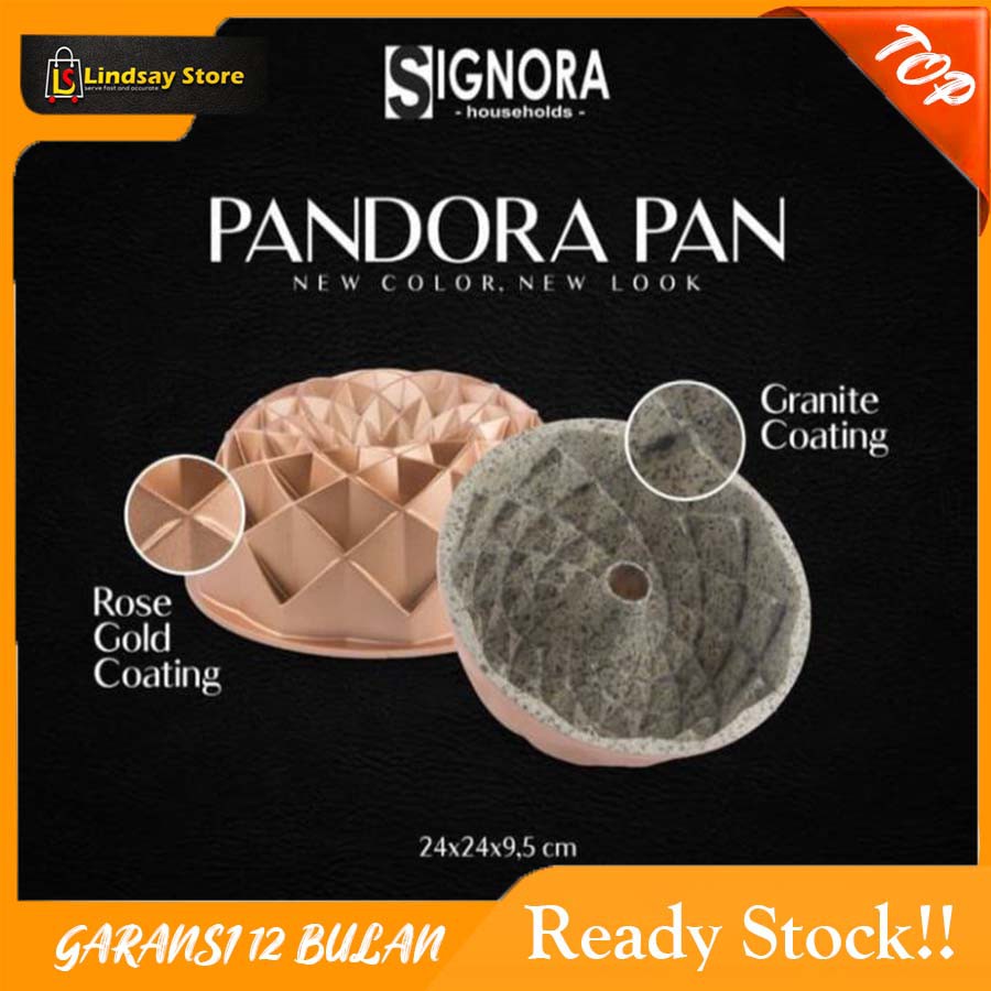 SIGNORA LOYANG KUE - PANDORA PAN PREMIUM BERWARNA ROSE GOLD Loyang Sultan Loyang Bolu Kotak / Bulat 