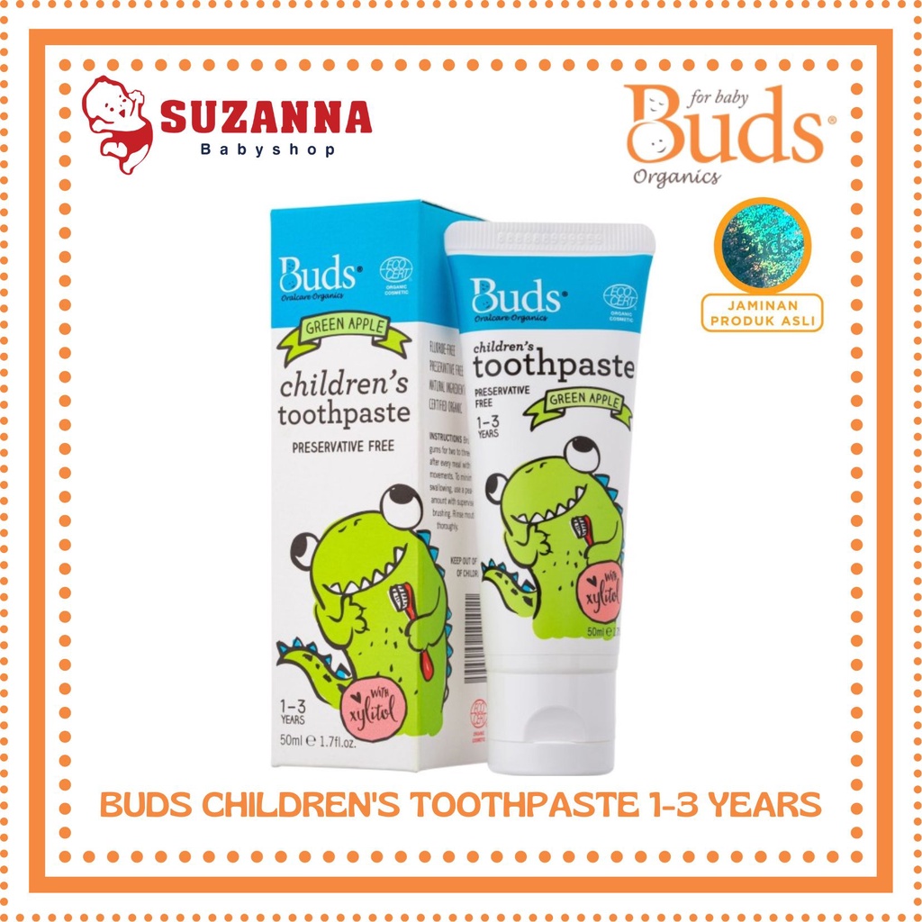 Buds Organic Toothpaste 1-3 years - Green Apple