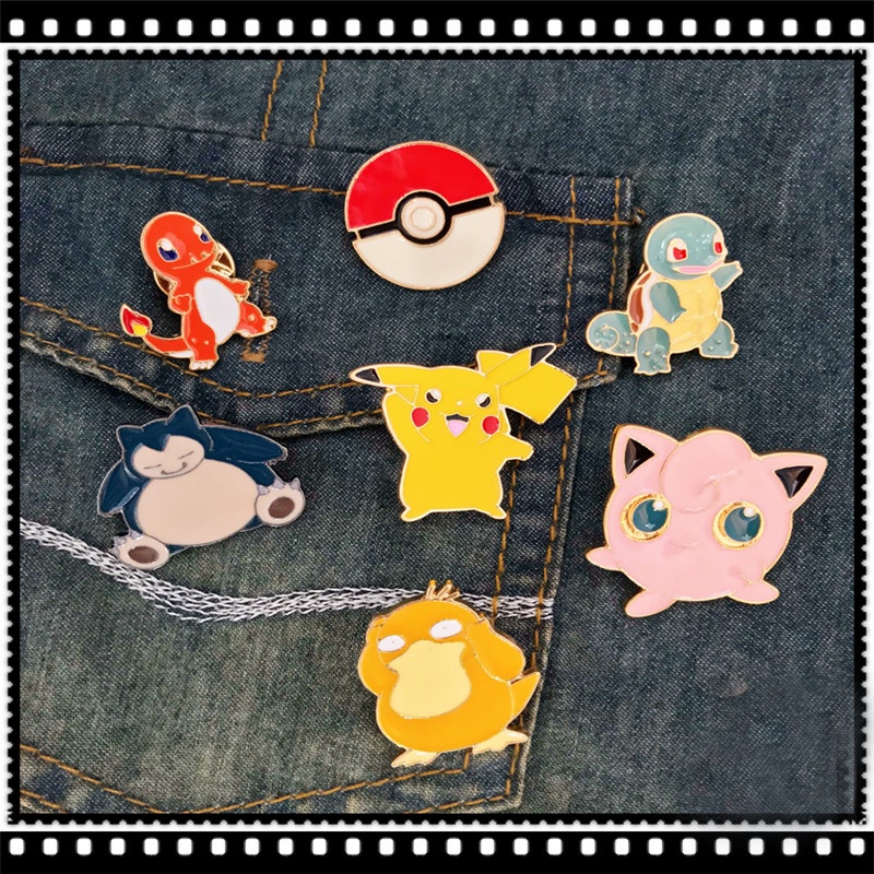 PO005 – Brooch Bros Anime Pokemon Pokeball Pikachu Squirtle Charmander Psyduck Snorlax Jigglypuff