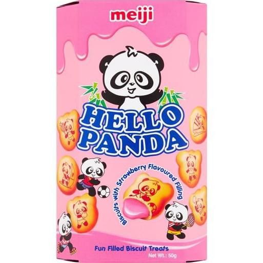 HELLO PANDA MEIJI STRAWBERRY 45GR SNACK STROBERI HALAL