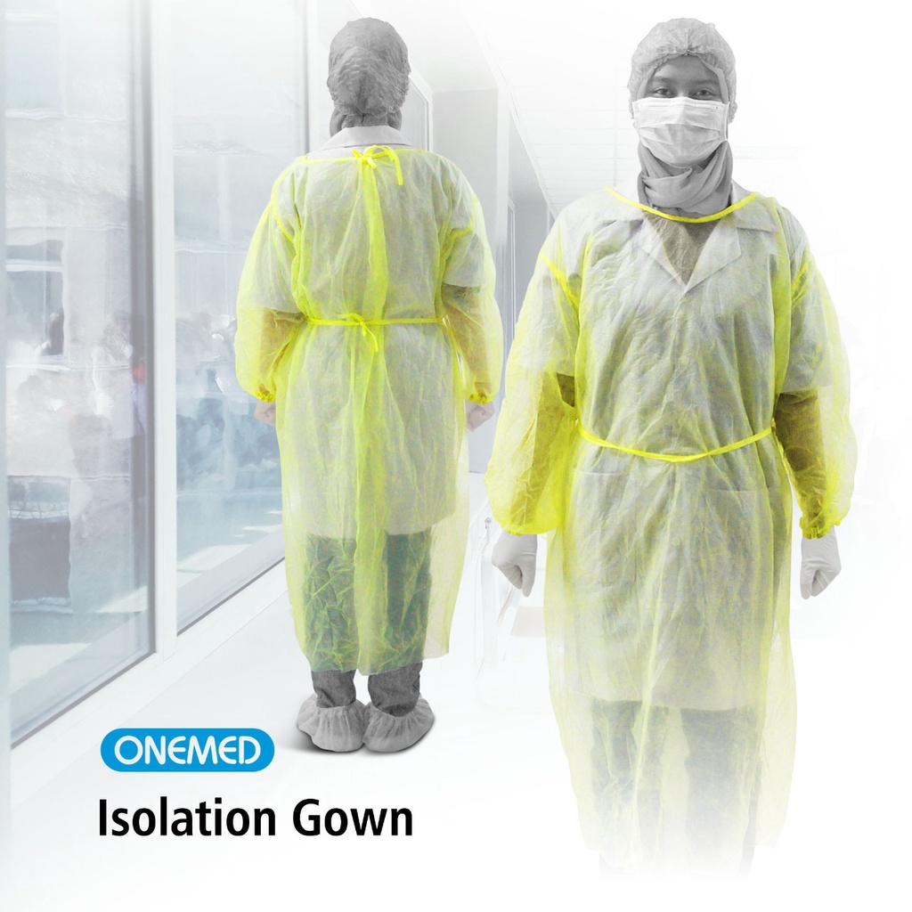 Disposable Isolation Gown Onemed Pack Isi 10Pcs OJ2