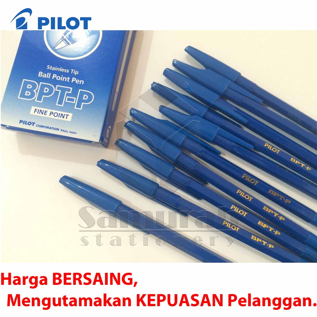 

HJK Ballpoint Pilot BPT-P Fine Point / Pulpen BPTP Asli Original / Pen Cabut Hitam - Biru