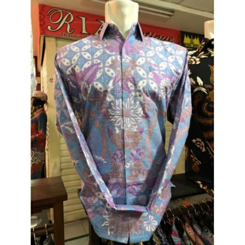 KEMEJA BATIK UNGU,LILAC LENGAN PANJANG THAMRIN CITY