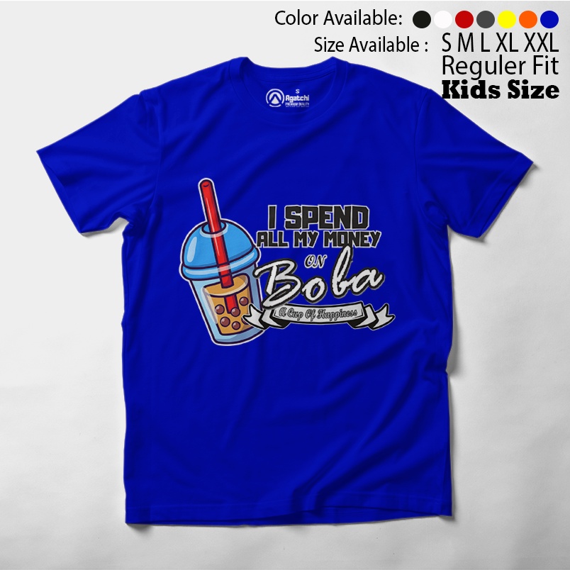 Baju Anak / Kaos Atasan Anak Viral Boba Lover