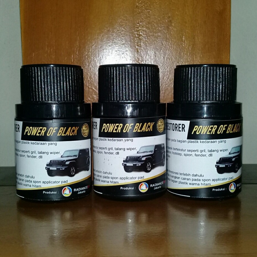 Penghitam Body Motor Mobil Dasbor Trim Fender Plastik Black 50ML