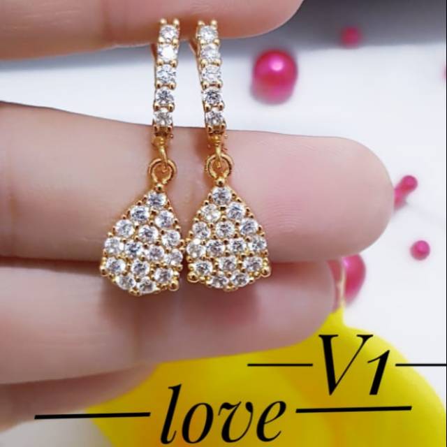 Anting xuping lapis emas 18k