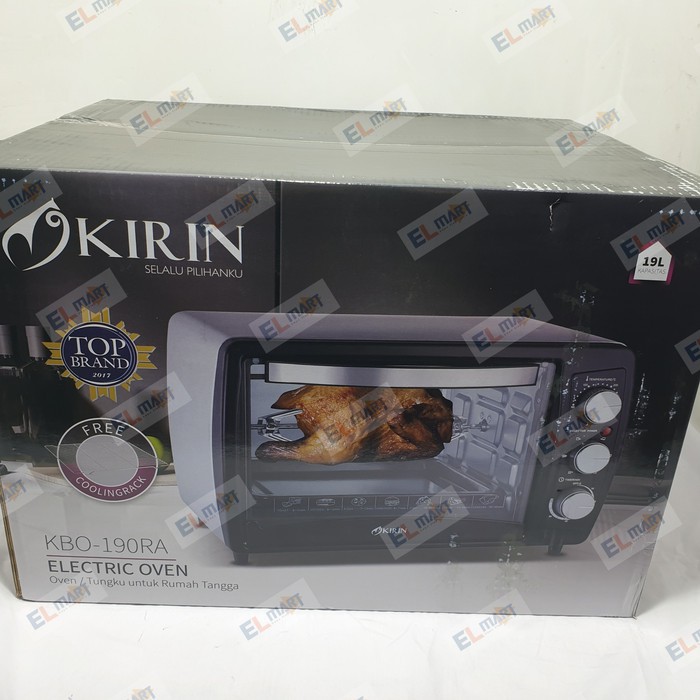 Oven Listrik Kirin Low Watt 19 Liter KBO 190RA - 190 RA Rotisserie