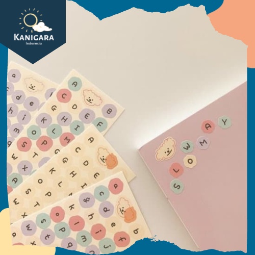 

1 PCS ALPHABET Sticker Dekorasi Premium Aesthetic Scrapbook - KGS03