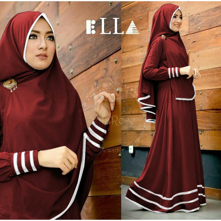 Syfa Rose Syari TOP Maroon Jilbab  PAKAIAN  MUSLIM  