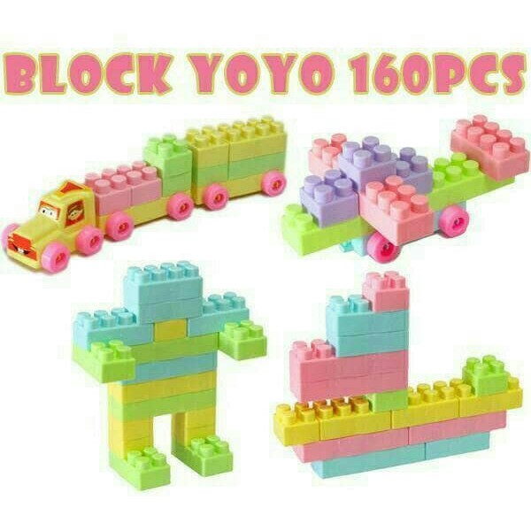 Mainan Edukasi Blok Lego - Yoyo Kids 160pc