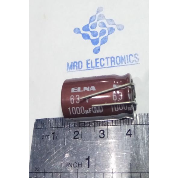 Elco Capacitor Kapasitor 1000uF 63V 63 Volt - Elna - New
