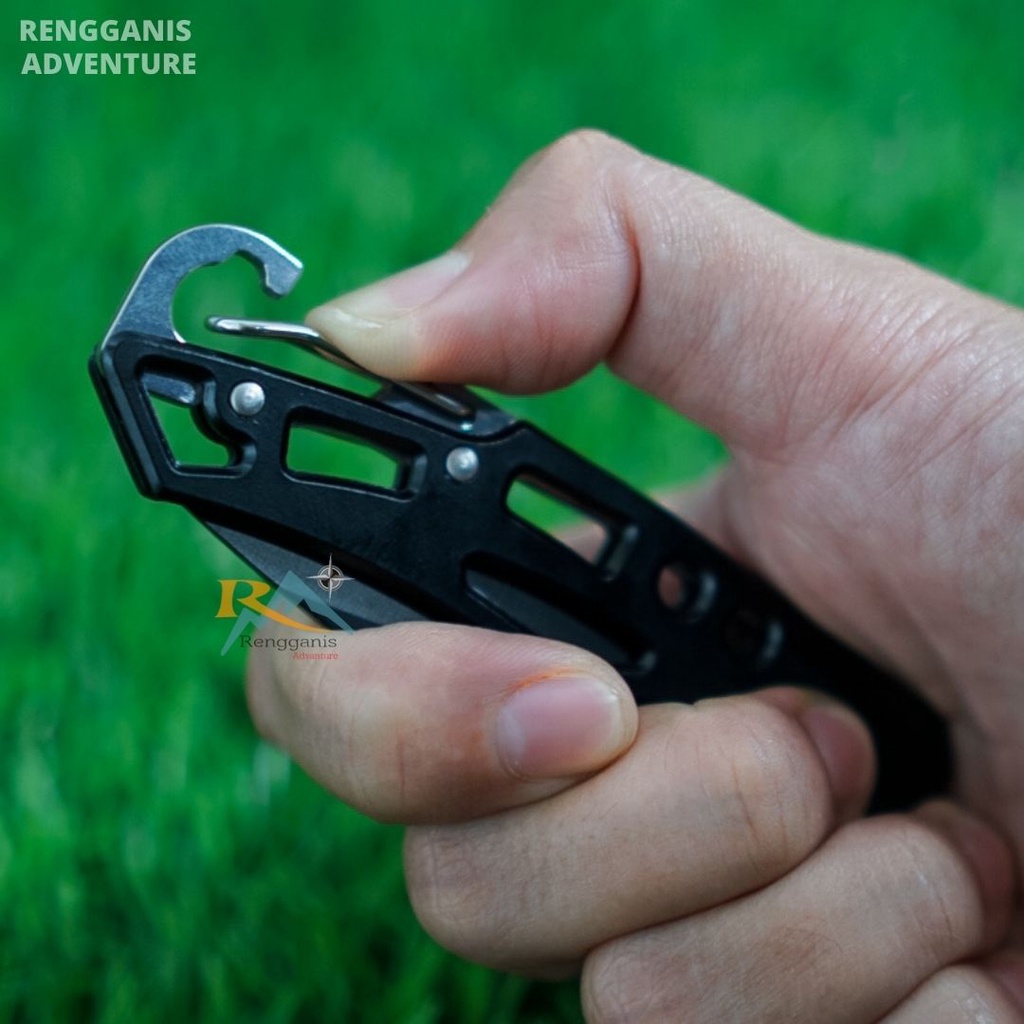 Pisau Lipat CARABINER KNIFE Pisau Dapur Serba guna Multifungsi Survival Camping Outdoor