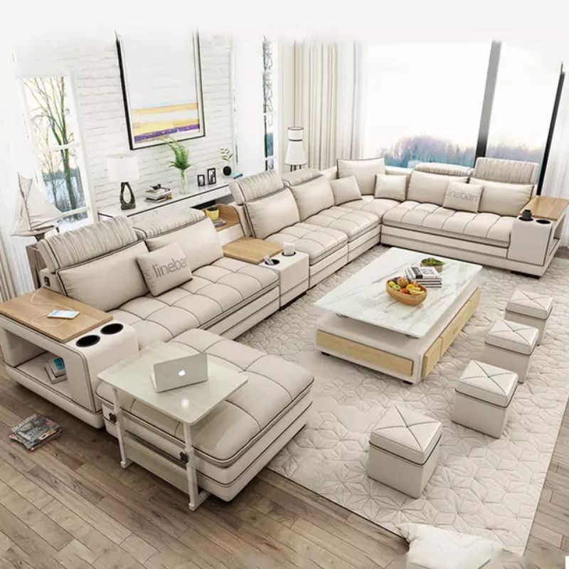 SOFA LETER (U) PREMIUM JUMBO - SOFA RUANG TAMU MINIMALIS MODERN - SOFA RUANG KELUARGA BERGARANSI