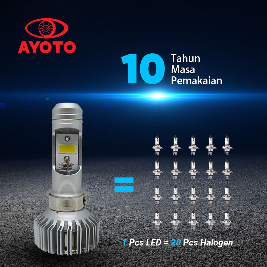 [ ORIGINAL ] Lampu motor depan AYOTO LED M1A H6 AC DC motor bebek matic AC DC(12bulan garansi)-6