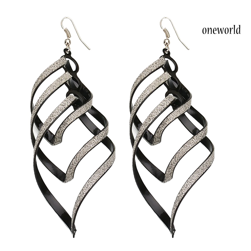 OW@ Earrings Sequins Skin-friendly Metal Fashion Ear Pendants for Dating