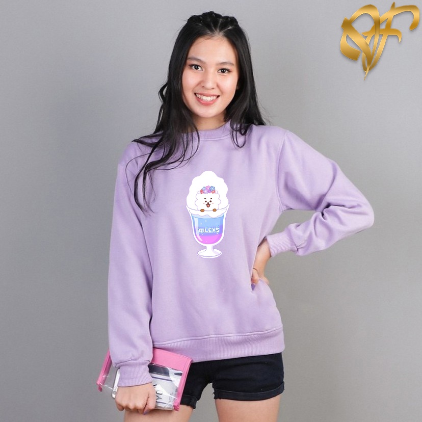 🅳🅵 Sweater RJ Rilexs Aesthetic BTS BT21 Pria &amp; Wanita | Sweater Korea Style Fleece Cotton | Dhea Fashion
