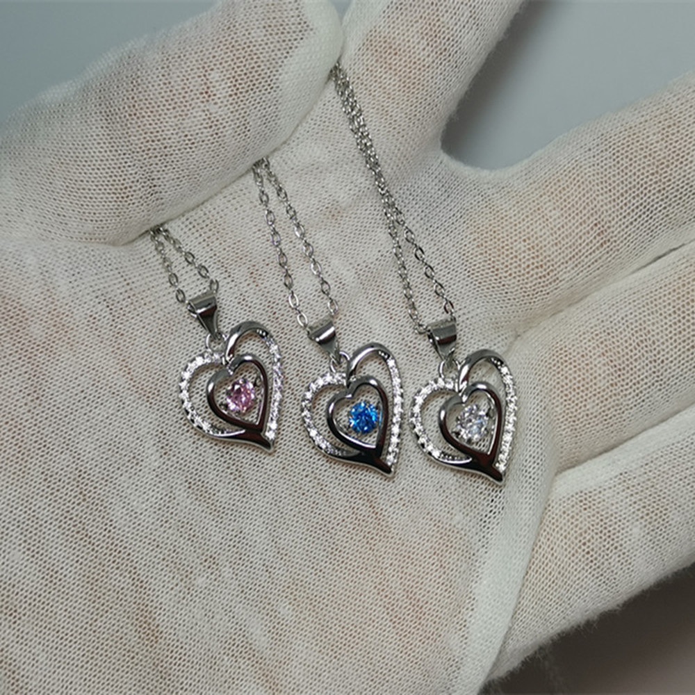 Kalung Rantai Dengan Liontin Hati Mewah Untuk Wanita