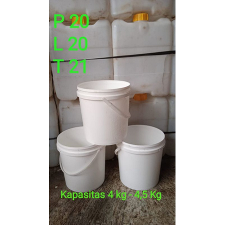 Ember Plastik Putih Bekas 5kg Wadah ikan cupang Pot Tanaman hidroponik