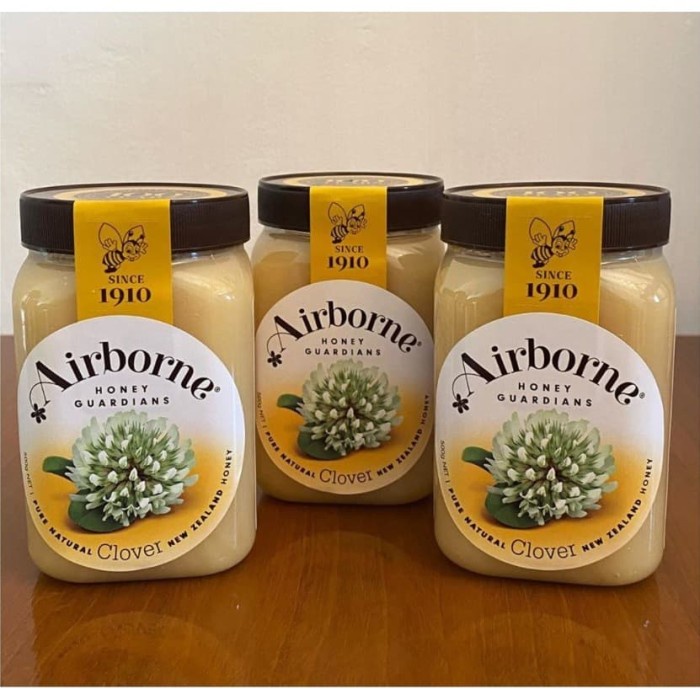 

(BISA COD) Airborne Clover Honey 500 Gram - FREE SENDOK KAYU & BUBBLEWRAP