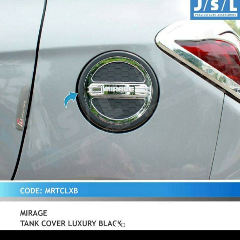 tank cover/ tutup tangki Mirage model luxury Hitam &amp; Putih jsl