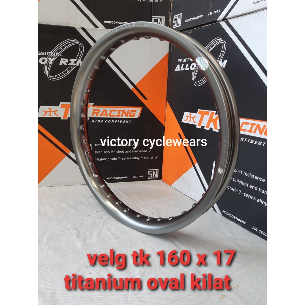 VELG TK RACING 160X17 OVAL KILAT TITANIUM, SILVER, BRONZE PER 1 PCS ( SATUAN ) 36 HOLE