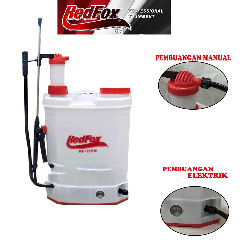 REDFOX ALAT SEMPROT HAMA ELEKTRIK MANUAL 2 IN 1 18 LITER