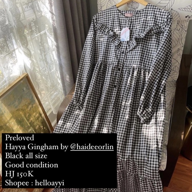 HAYYA GINGHAM BLACK BY HAIDEE ORLIN