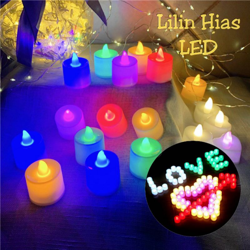 Lampu Lilin Hias Elektrik LED Mini Candle Bulat Dekorasi Hias Rumah Light