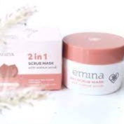 `ღ´ PHINKL `ღ´ ╰☆☆ 𝔢мιℕά ☆☆╮ Emina 2in1 scrub mask dengan ekstrak wallnut  bahan alami scrubbing peeling wajah