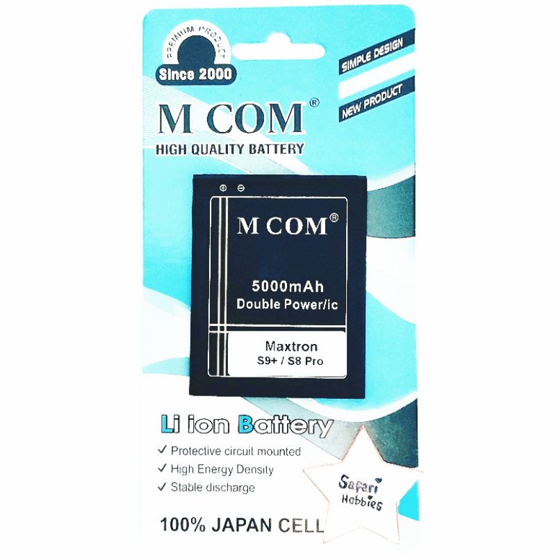 Baterai Maxtron S9 Plus / S9 Pro / S8 Plus / S8 Pro