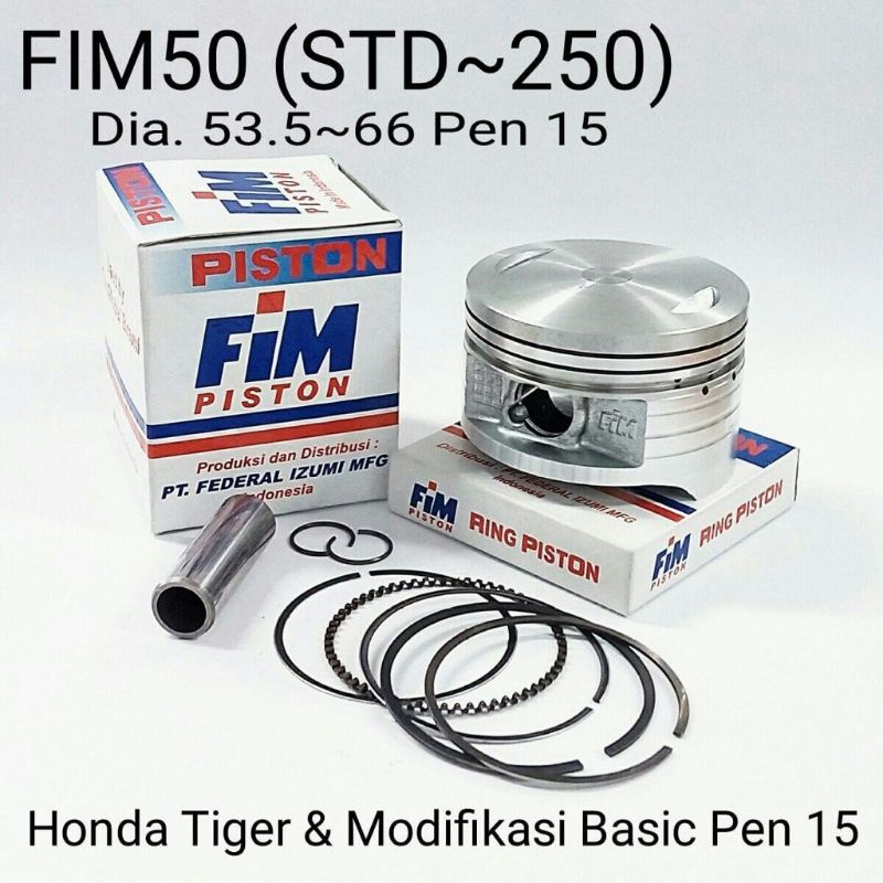 Piston fim50 tiger set ring piston fim tiger 63.5 64 64.5 65 65.5 66 66.5 dan pen seker marqsah racing-1